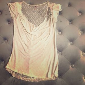 Cream dressy top